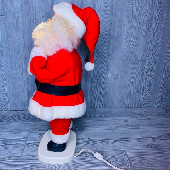 Vintage 24 inch animated Santa decoration with candle Christmas decoration - Picture 7 of 10